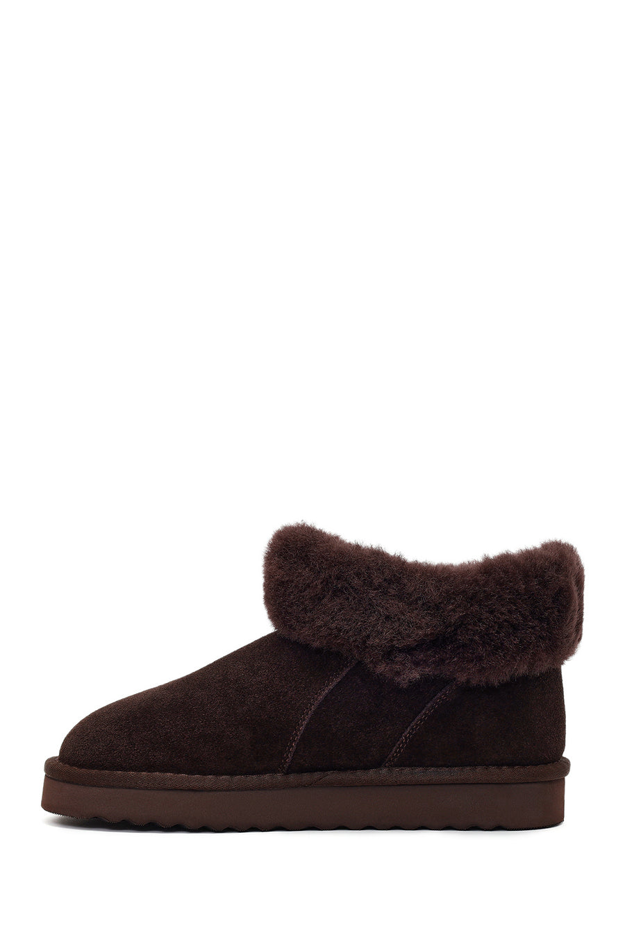 Woman Brown Embellished Suede Teddy Boots