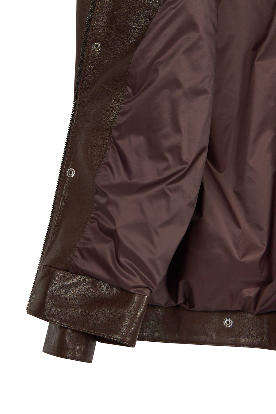 Dybala Male Brown Stand Collar Leather Jacket