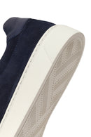 Erkek Lacivert Bağcıklı Süet Deri Sneaker | Derimod
