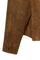 Freedom Woman Camel Oversize Suede Leather Jacket | Derimod