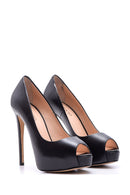 Women's Platform Heeled Leather Shoes | Derimod