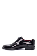 Men's Black Leather Patent Leather Classic Shoes | Derimod