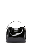 Women's Black Patent Leather Handbag | Derimod