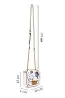 Women's White Long Strap Printed Crossbody Bag | Derimod