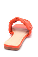 Women's Red Braided Flat Slippers | Derimod