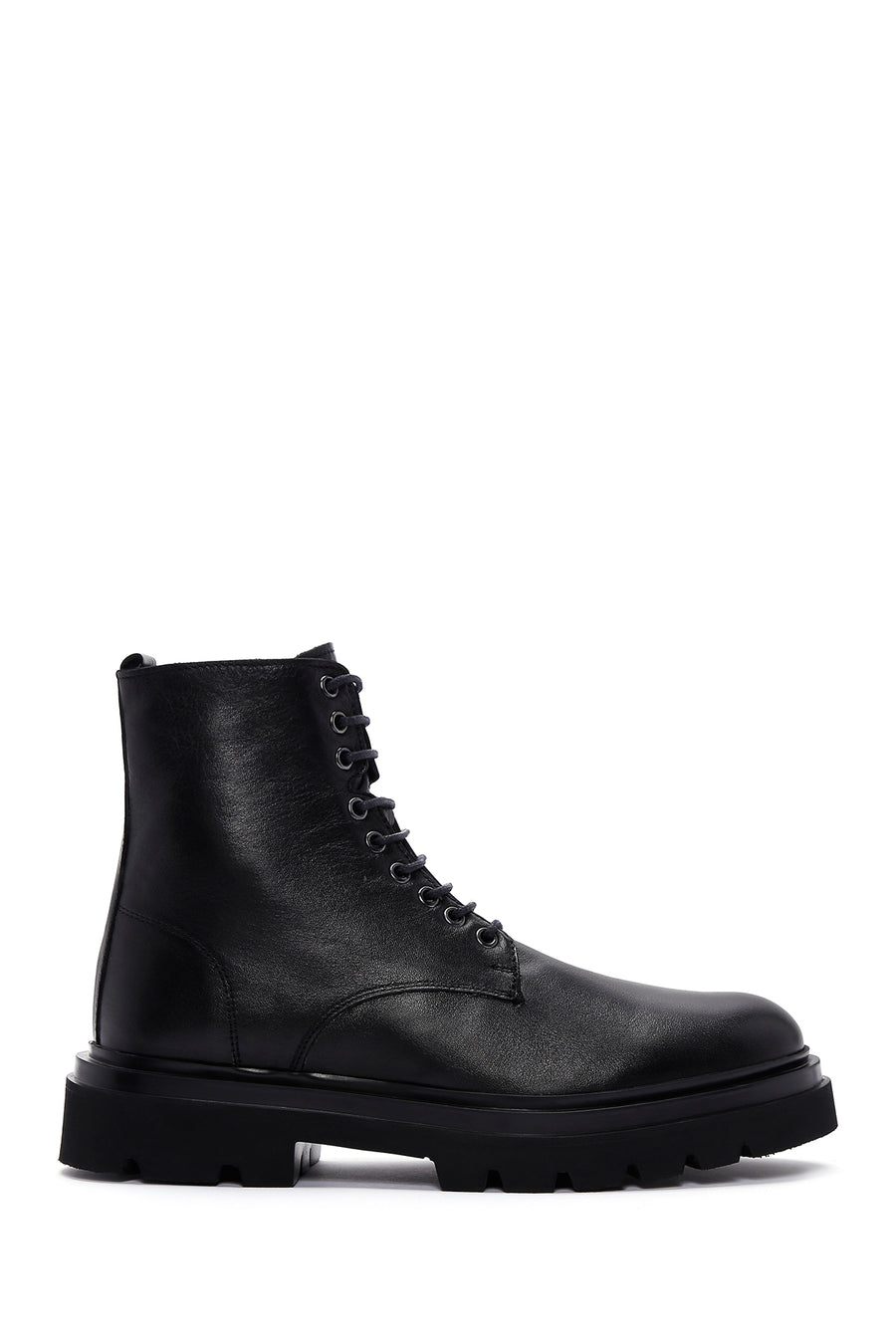 Men's Black Zippered Leather Casual Boots 24WFD620318 | Derimod