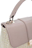Woman Cream Long Strap Straw Underarm Bag | Derimod