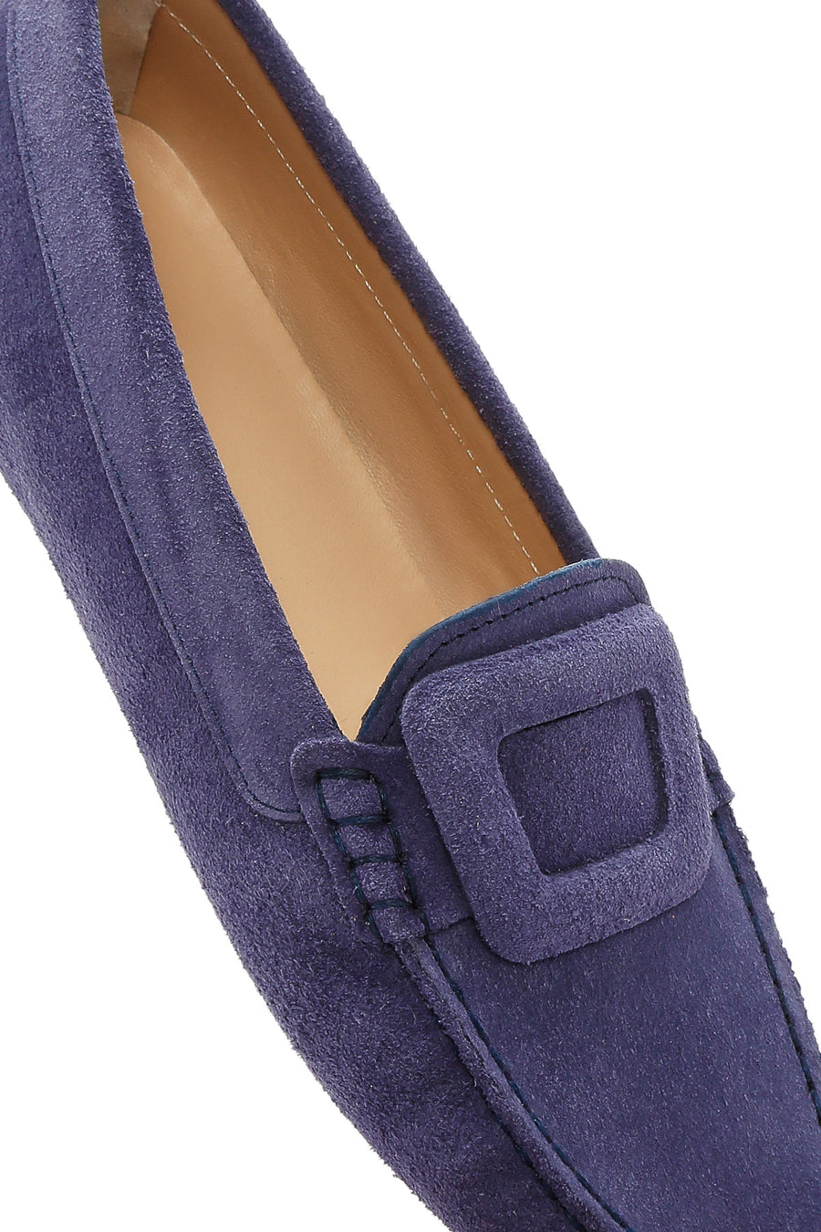 Women's Navy Blue Suede Leather Loafer