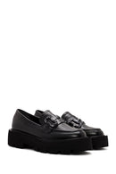 Kadın Siyah Toka Detaylı Maskülen Loafer | Derimod