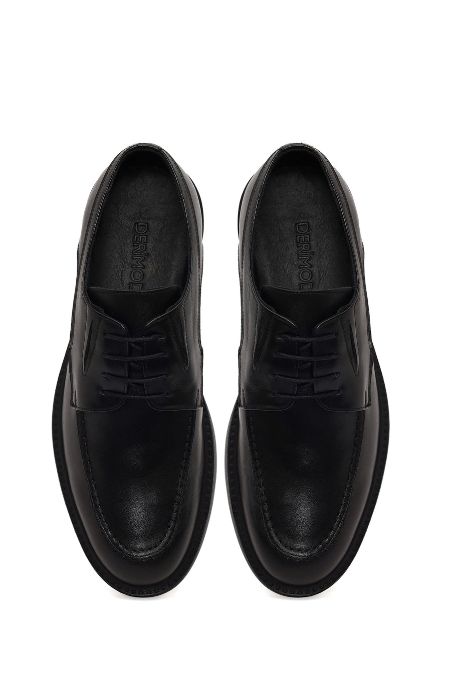 Male Black Lace-up Leather Casual Shoes