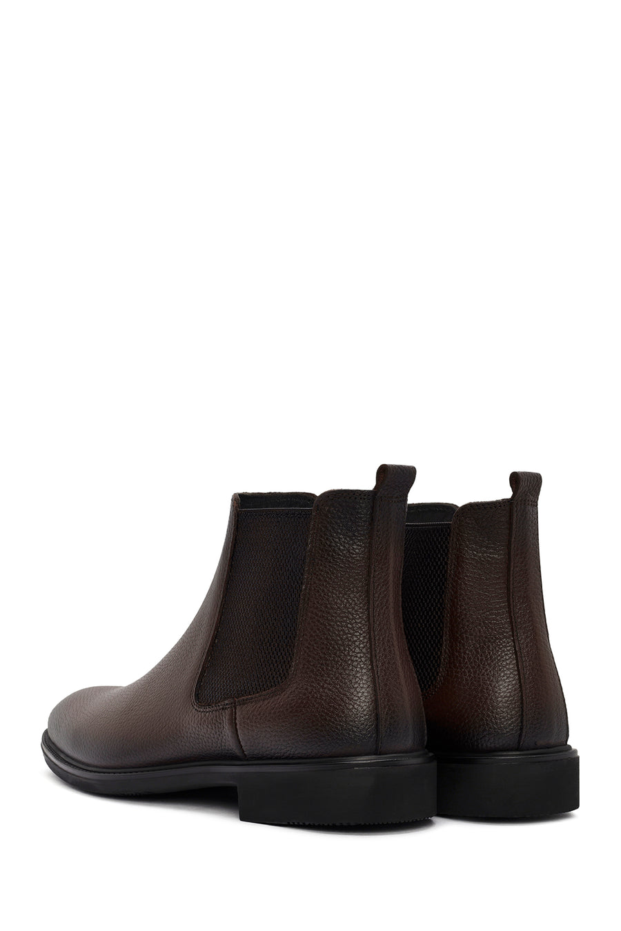 Male Brown Leather Casual Chelsea Boots