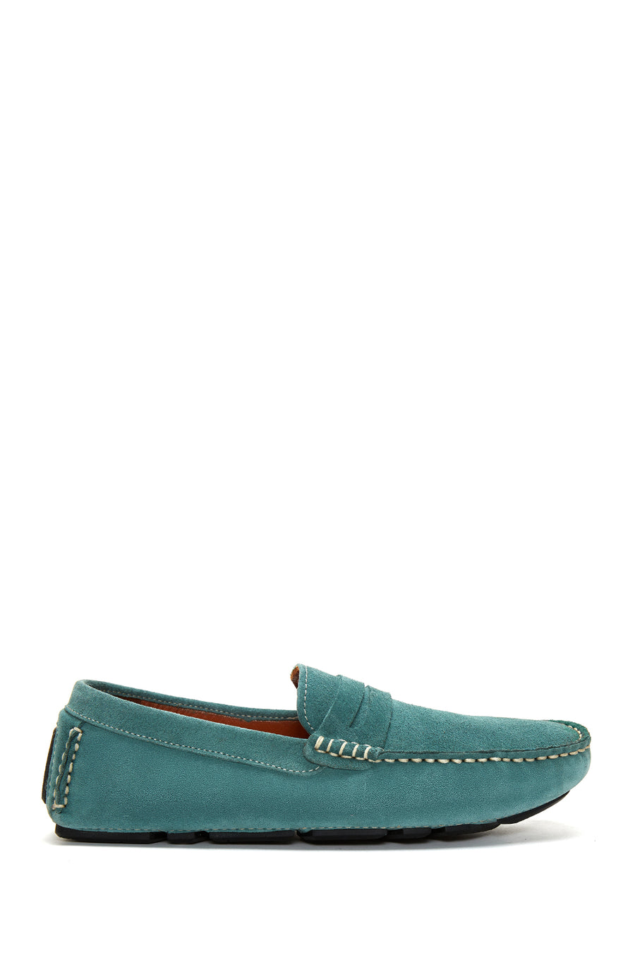 Men's Blue Suede Leather Casual Loafer 22SFD605610 | Derimod