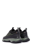 Men's Green Lace-Up Nubuck Leather Sneaker | Derimod