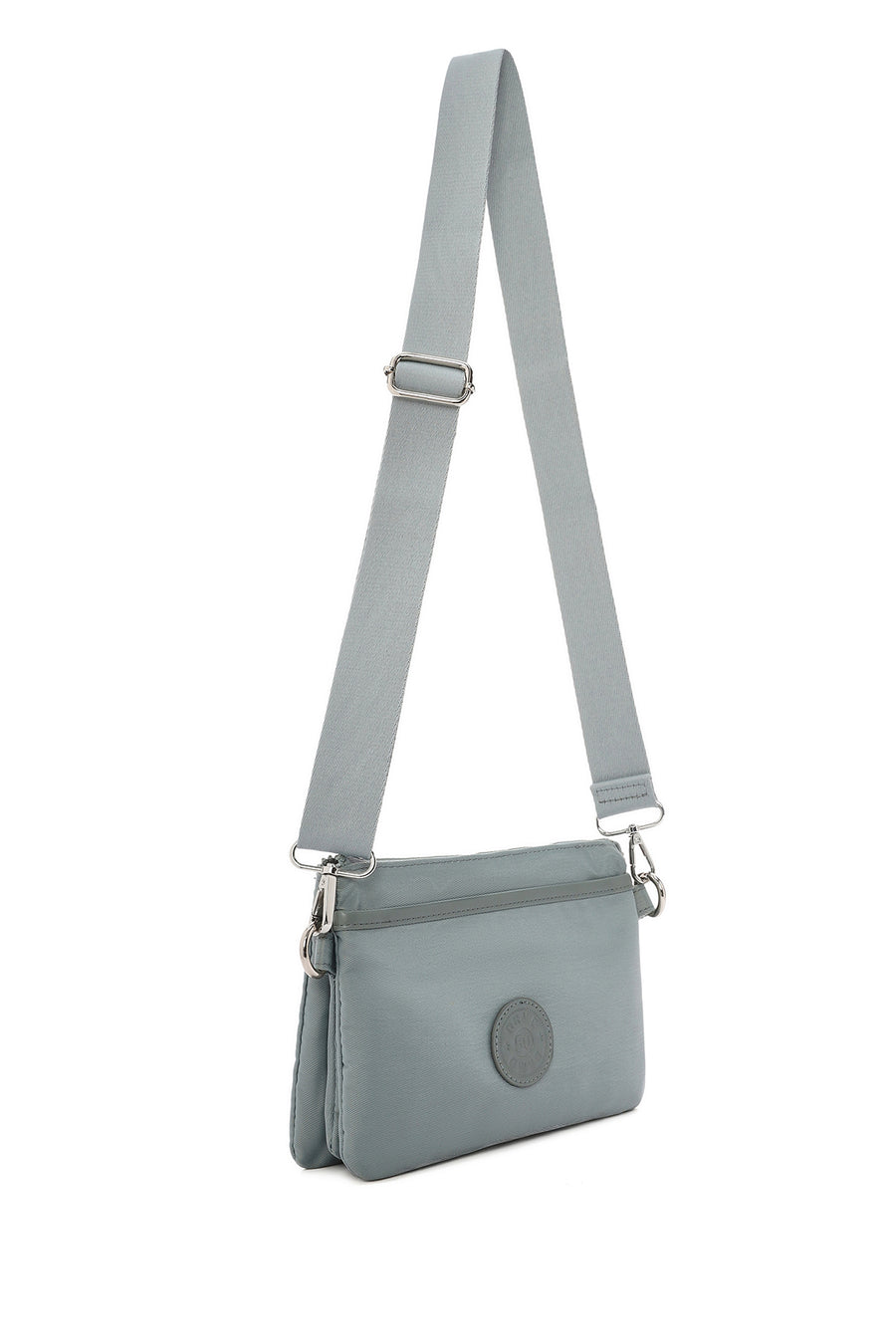 Women's Green Fabric Crossbody Bag