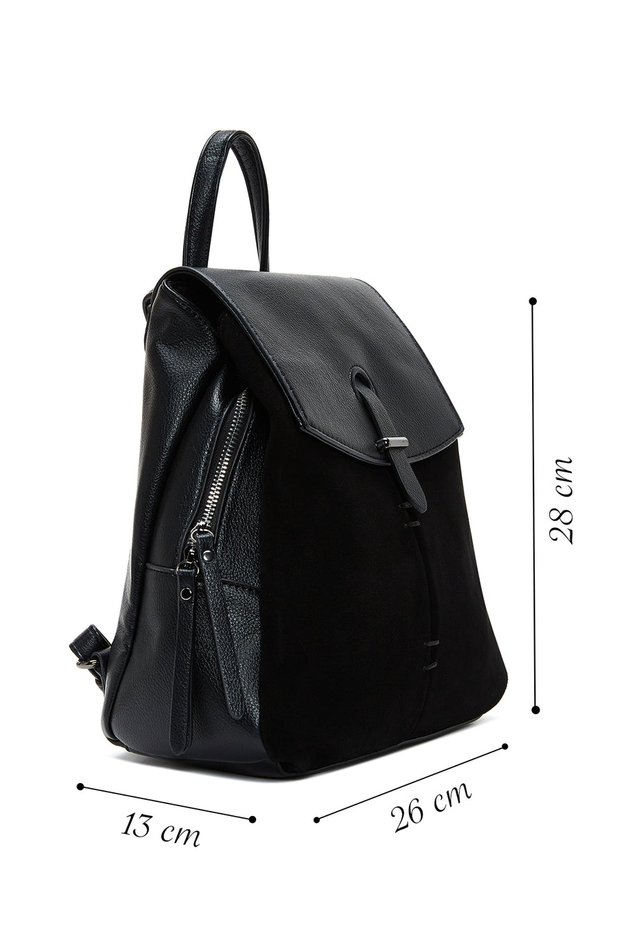 Women's Black Casual Backpack