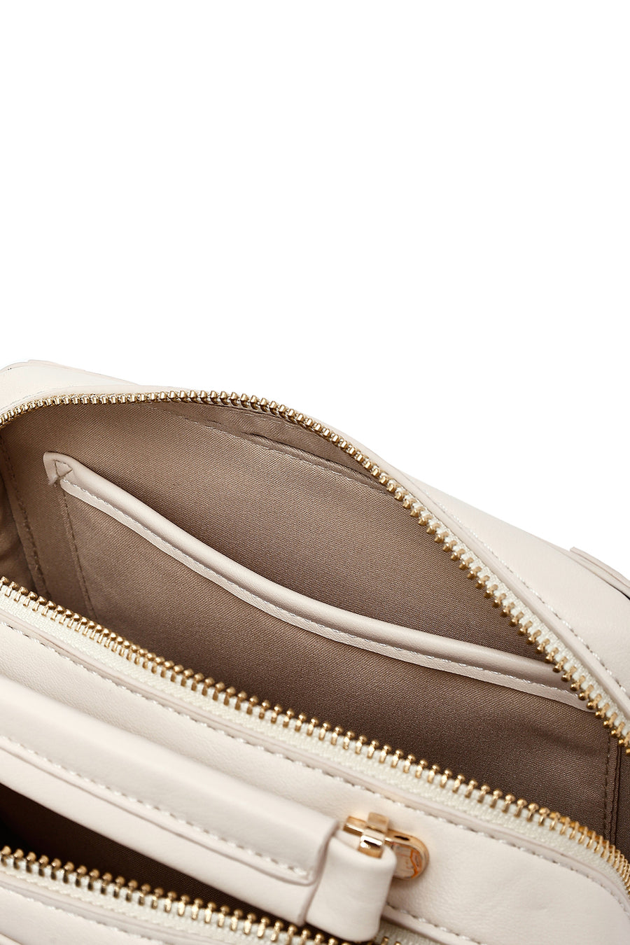 Women Beige Long Strap Woven Crossbody Bag