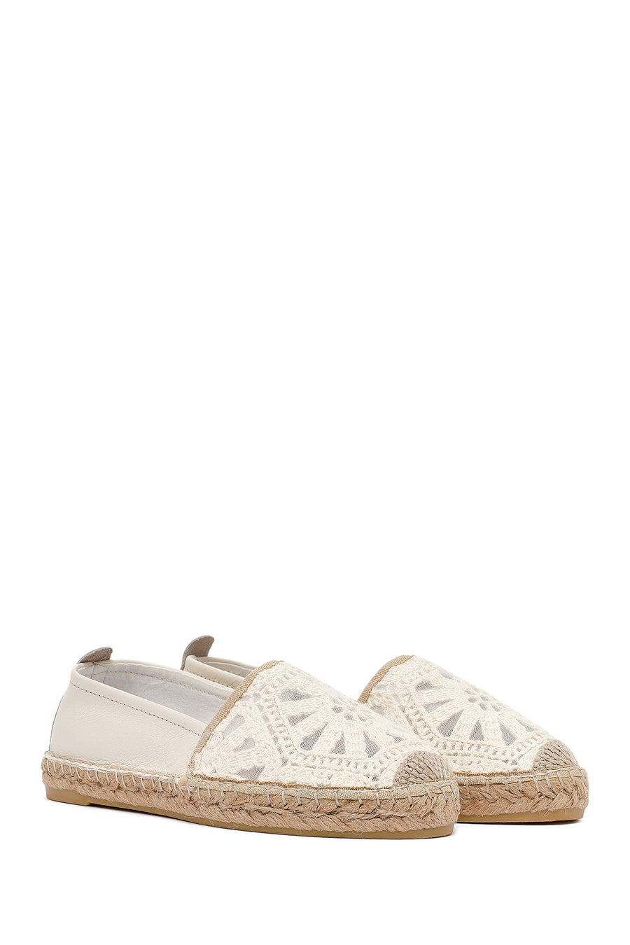 Woman Cream Patterned Espadrilles