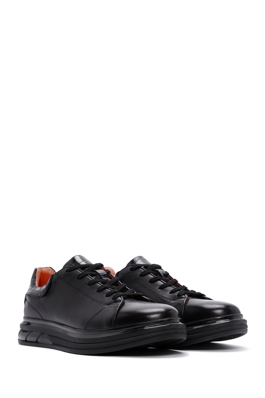 Men's Black Leather Sneaker