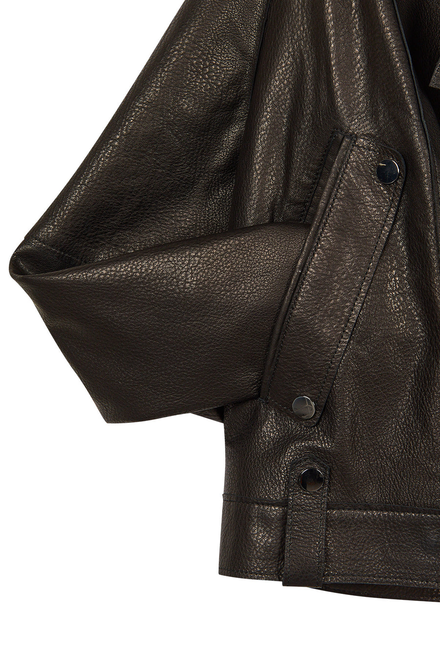 Torino Kadın Siyah Biker Oversize Deri Ceket