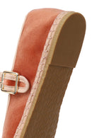 Woman Powder Buckled Fabric Mary Jane Ballerine flats | Derimod