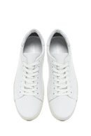 Erkek Beyaz Bağcıklı Deri Sneaker | Derimod
