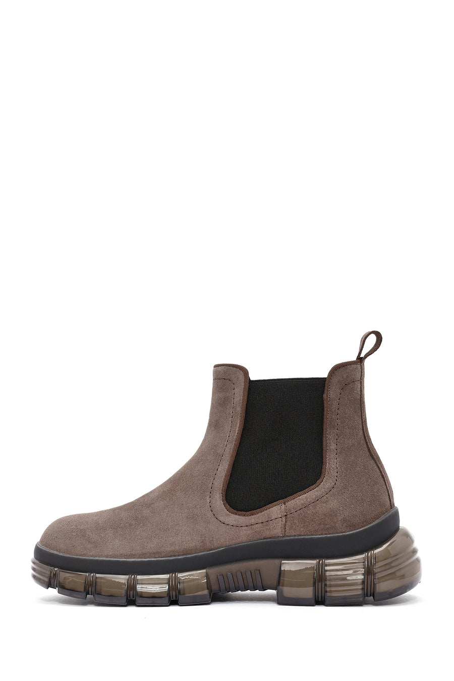 Men's Beige Suede Leather Chelsea Boots