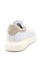 Men's White Leather Sneaker | Derimod