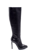 Women's Leather Thin Heeled Boots | Derimod