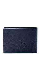 Men's Navy Blue Leather Wallet | Derimod