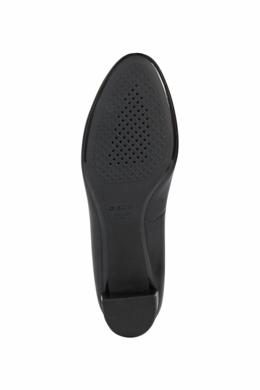 Geox Women's Black Pheby 50 Leather Thick Heeled Shoes