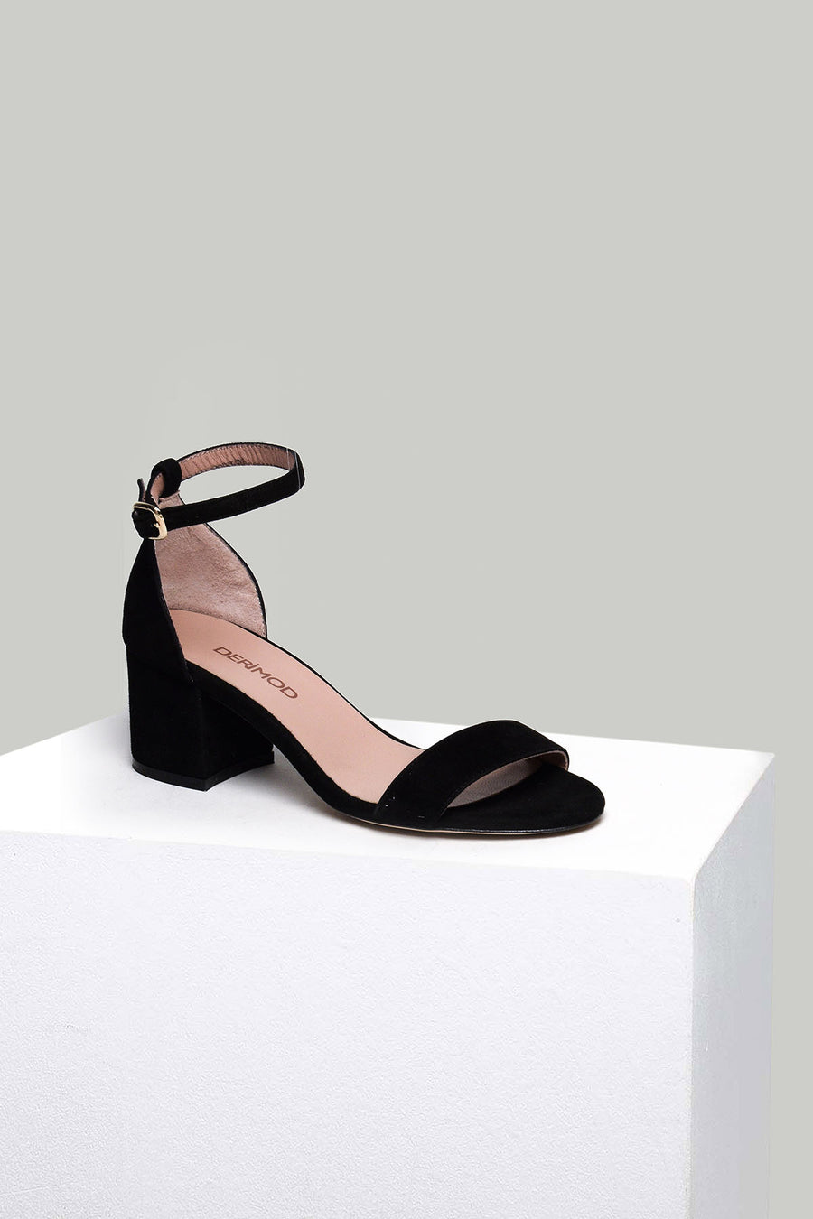 Suede Ankle Strap Women's Leather Heeled Sandals 18SFD120310 | Derimod