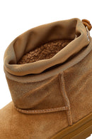 Women's Brown Thick Soled Suede Leather Teddy Boots | Derimod