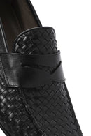 Erkek Siyah Örgü Deri Klasik Loafer | Derimod