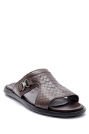Men's Leather Slippers | Derimod