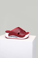Wedge Heeled Women's Slippers | Derimod