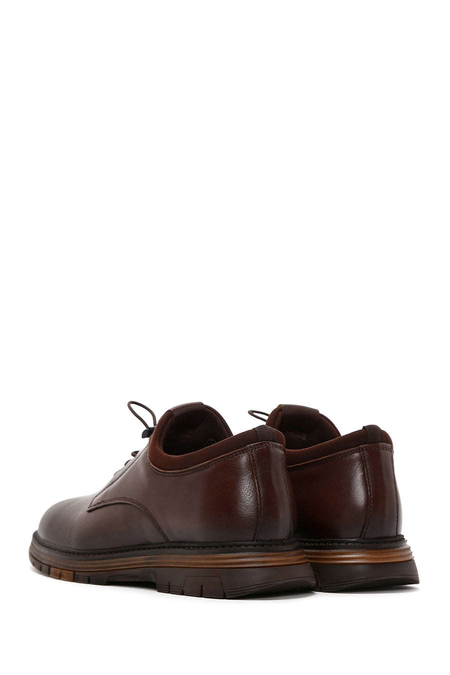 Men's Brown Lace-up Leather Casual Shoes