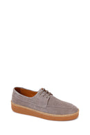 Male Gray Lace-Up Suede Casual Shoes | Derimod