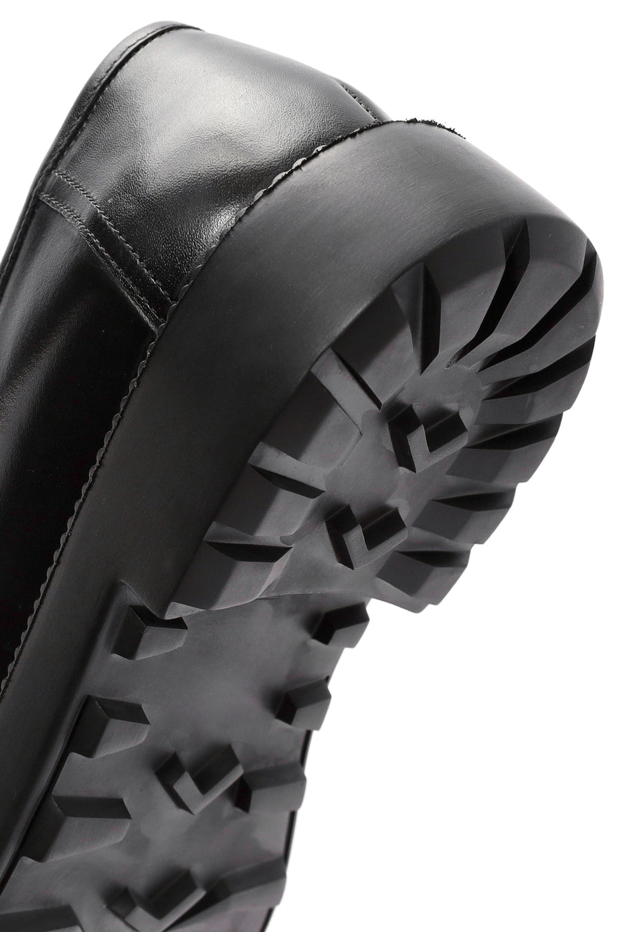 Men's Black Buckle Detailed Leather Casual Loafer