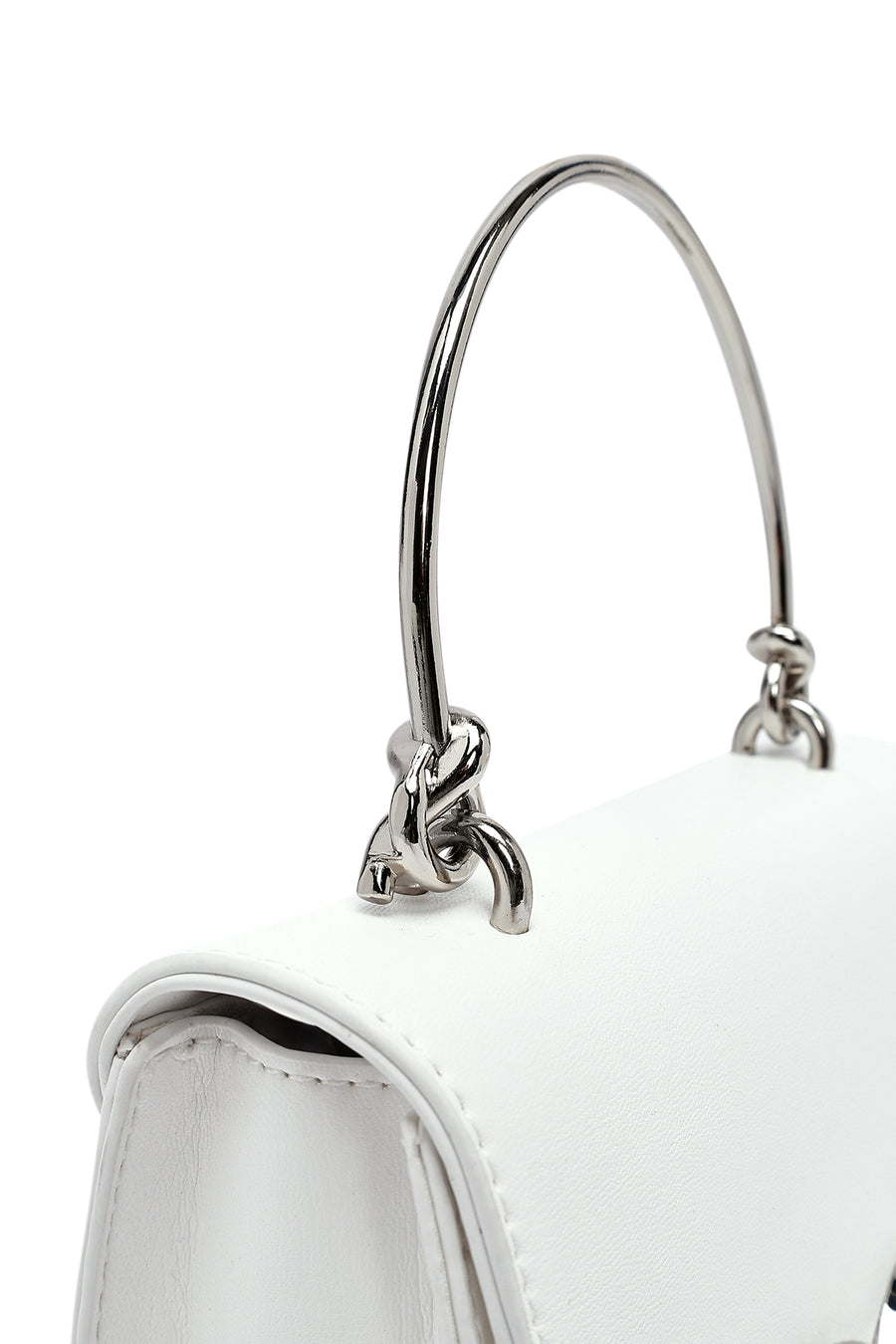 Women's White Long Strap Mini Classic Handbag