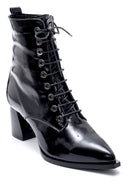 Women's Leather Patent Leather Heeled Boots | Derimod
