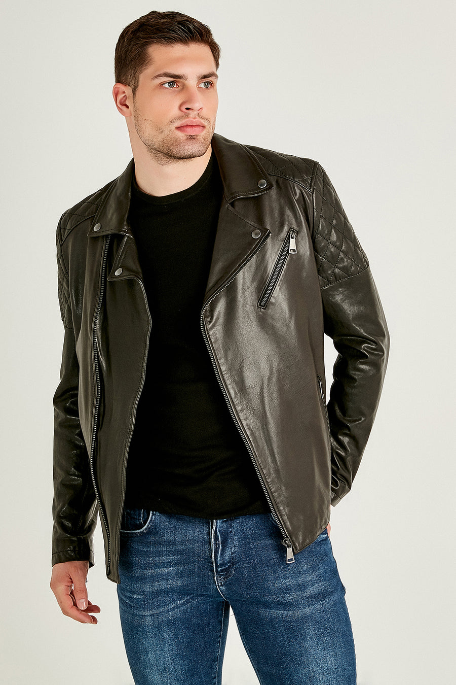 Thompson Men's Leather Jacket