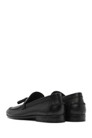 Men's Black Tasseled Leather Casual Loafer | Derimod