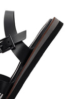 Women's Black Ankle Strap Leather Sandals | Derimod