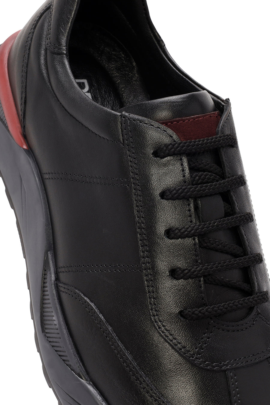 Men's Black Lace-up Leather Casual Shoes