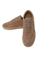 Erkek Bej Bağcıklı Süet Deri Sneaker | Derimod