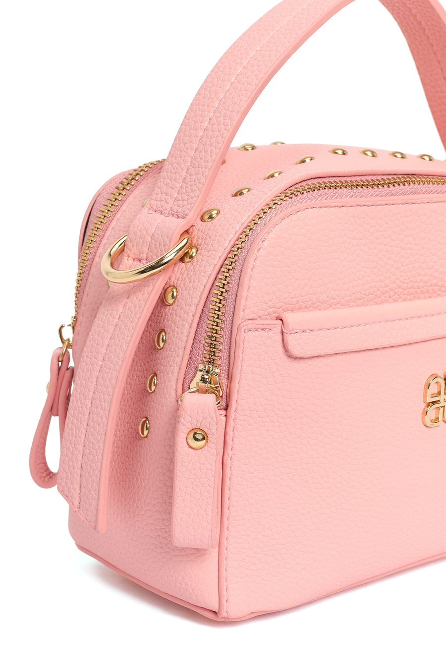 Women's Powder Pink Studded Crossbody Bag