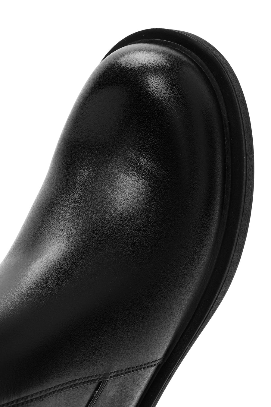 Women's Black Zippered Leather Boots