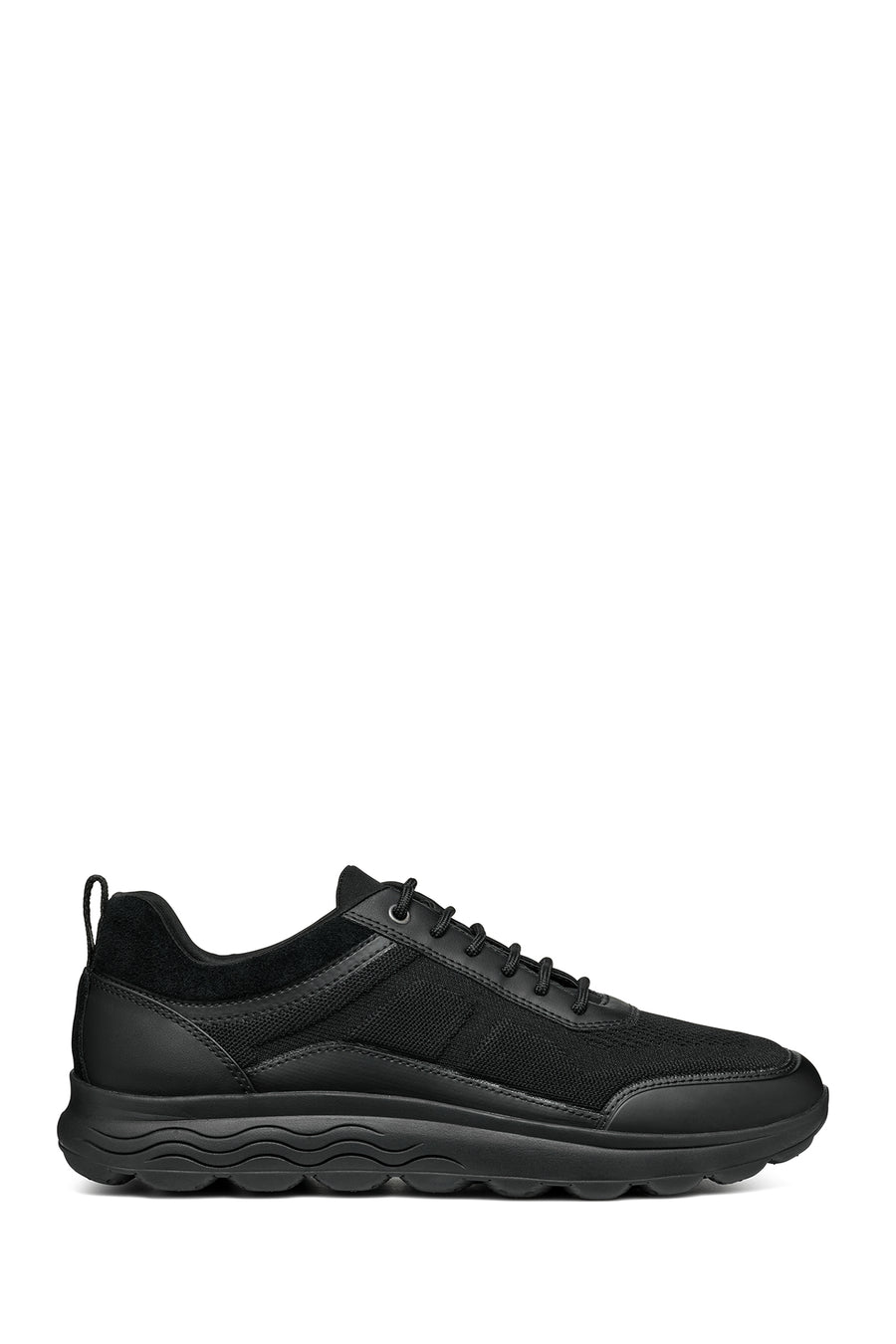 Geox Men's Black Spherica Lace-up Leather Sneaker U46BYC09T22C9999 | Derimod