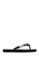Women's Black Stone Jelly Slippers | Derimod