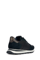 Geox Men's Black Spherica VSeries Suede Leather Sneakers | Derimod